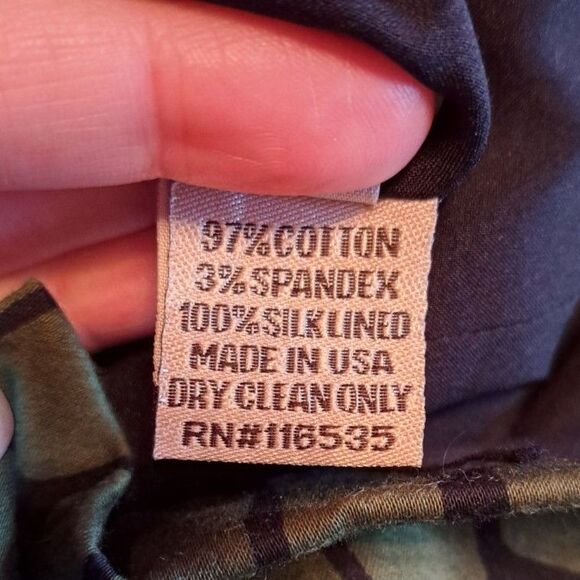 Lela Rose Women's Size 10 Sleeveless V-Neck Sheath Dress Green &Black Silk Blend - Picture 12 of 12